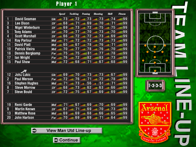 Actua Soccer screenshot 4 for Sega Saturn